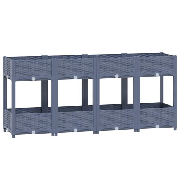 vidaXL Upphöjd odlingslåda 160x40x71 cm polypropen