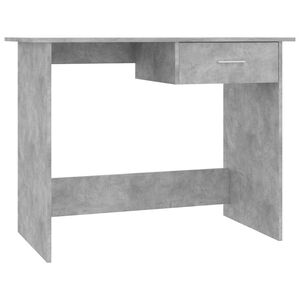 vidaXL Skrivbord betonggr&aring; 100x50x76 cm konstruerat tr&auml;