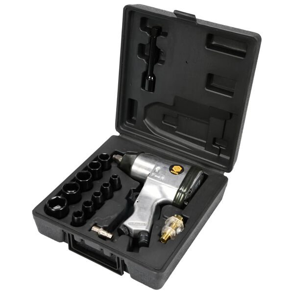 vidaXL Tryckluftsdriven mutterdragare 16-delars verktygssats 1/2"