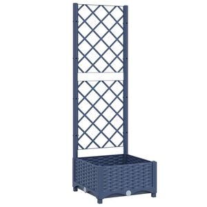 vidaXL Tr&auml;dg&aring;rdskruka med spalj&eacute; bl&aring;gr&aring; 40x40x121,5 cm PP
