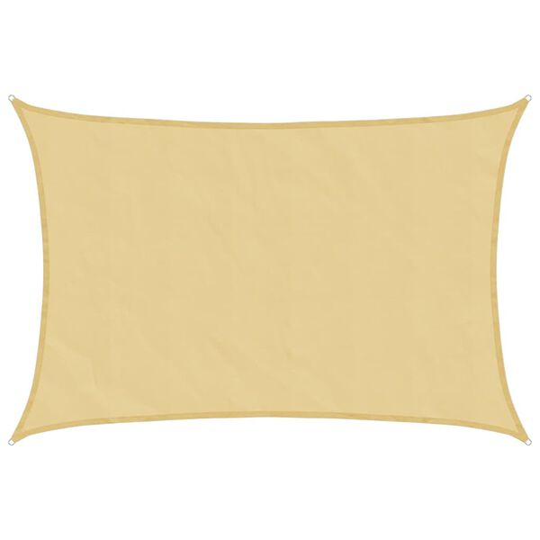 vidaXL Solsegel sandf&auml;rgat 6x4 m 100% polyesteroxford