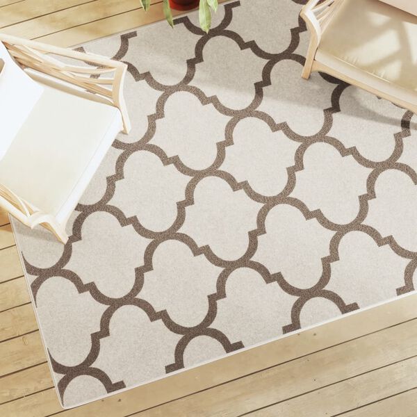 vidaXL Matta kort lugg flerf&auml;rgad inomhus/utomhus 160x230 cm halkfri