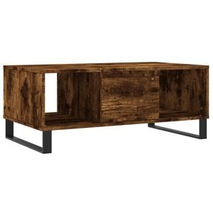 vidaXL Soffbord r&ouml;kf&auml;rgad ek 90x50x36,5 cm konstruerat tr&auml;