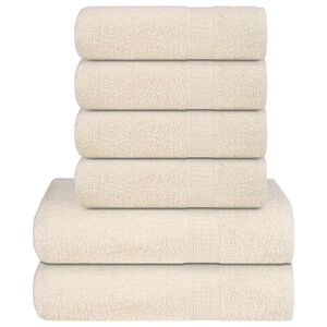 vidaXL 6-delat handduksset FROGN gr&auml;ddvit 360 gsm