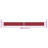 vidaXL Infällbar sidomarkis röd 117x1200 cm