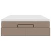 vidaXL Ottoman sängram med madrass cappuccino 140x190 cm konstläder