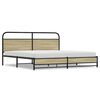 vidaXL S&auml;ngram utan madrass metall sonoma-ek 180x200 cm
