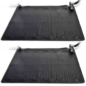 Intex Solv&auml;rmemattor PVC 1,2x1,2 m svart 2 st 28685