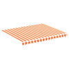 vidaXL Ers&auml;ttningstyg f&ouml;r markis gul och orange 3x2,5 m polyester