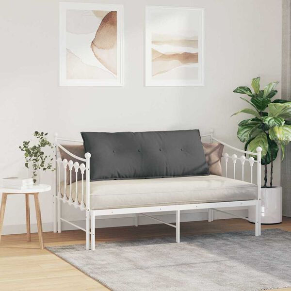 vidaXL Ryggkudde M&ouml;rkgr&aring; 120 x 19 x 50 cm tyg