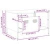 vidaXL Soffbord svart 68,5x50x43,5 cm kallvalsat st&aring;l