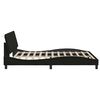 vidaXL Bed Frame without Mattress "Hanko" Black 160x200 cm Fabric