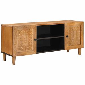 vidaXL TV Enheter med hylla Ljusbrun 105 x 33 x 46 cm Massivt mangotr&auml;