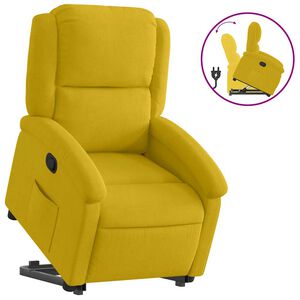 vidaXL Reclinerf&aring;t&ouml;lj med uppresningshj&auml;lp gul sammet