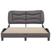 vidaXL Bed Frame without Mattress "Hvar" Grey 140x190 cm Faux Leather