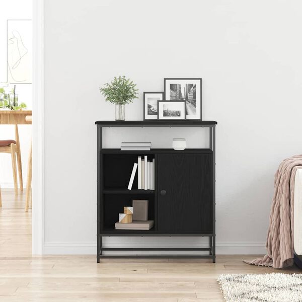 vidaXL Sideboard Svart Ek 69 x 35 x 80 cm Konstruerat tr&auml;