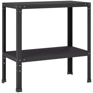 vidaXL Planteringsbord 100 x 40 x 80 cm Pulverlackerat st&aring;l Svart