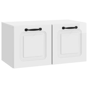 vidaXL V&auml;ggmonterad TV-b&auml;nk Vit h&ouml;gglans 59,5 x 31 x 30 cm
