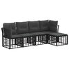 vidaXL Utomhussoffset Svart Polyester