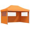 vidaXL Pop-Up hopf&auml;llbart partyt&auml;lt med 3 sidov&auml;ggar ORANGE