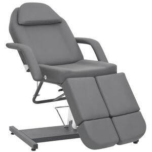 vidaXL Behandlingsstol konstl&auml;der gr&aring; 180x62x78 cm