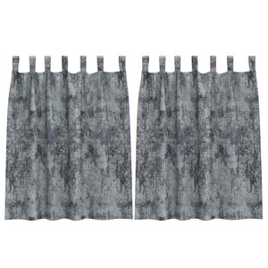vidaXL Sammetsgardiner 2 pcs Silvergr&aring; 140 x 140 cm Sammet