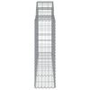 vidaXL Gabion bågformad 200x30x100/120 cm galvaniserat järn