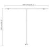 vidaXL Fristående markis manuell 300x250 cm antracit