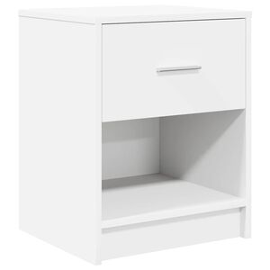 vidaXL S&auml;ngbord med l&aring;da vit 40x34x50 cm