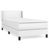 vidaXL Rams&auml;ng med madrass vit 100x200 cm konstl&auml;der