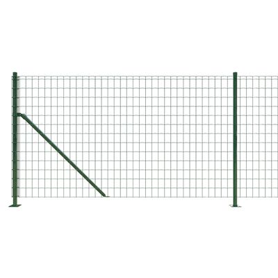 vidaXL Stängsel med stolpsko grön 0,8x10 m
