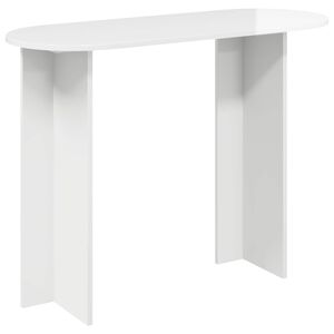 vidaXL Konsolbord Vit h&ouml;gglans 100 x 39,5 x 75 cm Konstruerat tr&auml;