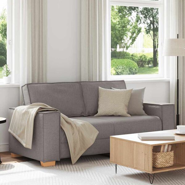 vidaXL 2-sitssoffa taupe 180x78x84 cm tyg