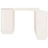 vidaXL Skrivbord vit 110x50x75 cm massiv furu