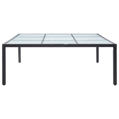 vidaXL Trädgårdsbord svart 200x200x74 cm konstrotting