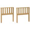 vidaXL Armst&ouml;dmodul 2 pcs Vit 60 x 6 x 61 cm Massivt Akaciatr&auml;