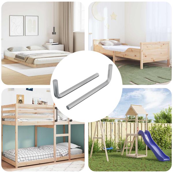 vidaXL Sexkantnyckel 2 pcs Silver 32 x 86 mm St&aring;l