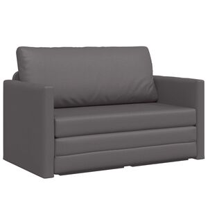 vidaXL Soffs&auml;ng Gr&aring; 124 x 71 x 78 cm Konstl&auml;der