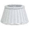 vidaXL Taklampsk&auml;rm vit &Oslash;50x30 cm korgmaterial