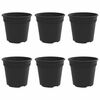 vidaXL Rund Blomkruka 6 st Svart &Oslash; 19 x 16 cm Plast