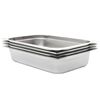 vidaXL Gastronormkantiner 4 st GN 1/1 100 mm rostfritt st&aring;l