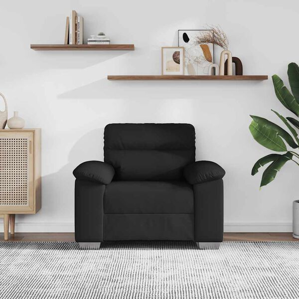 vidaXL Soffstol svart 100x81x84 cm konstl&auml;der