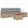 vidaXL Tr&auml;dg&aring;rdsoffset 6 st Beige konstrotting