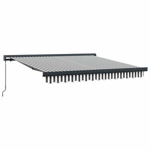 vidaXL Markis inf&auml;llbar antracit och vit 3x2,5 m tyg&aluminium