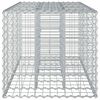 vidaXL Gabion upph&ouml;jd s&auml;ng Silver 140 x 60 x 55 cm Galvaniserat St&aring;l