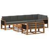 vidaXL Utomhussoffset 9 st Naturlig och Antracit Polyester