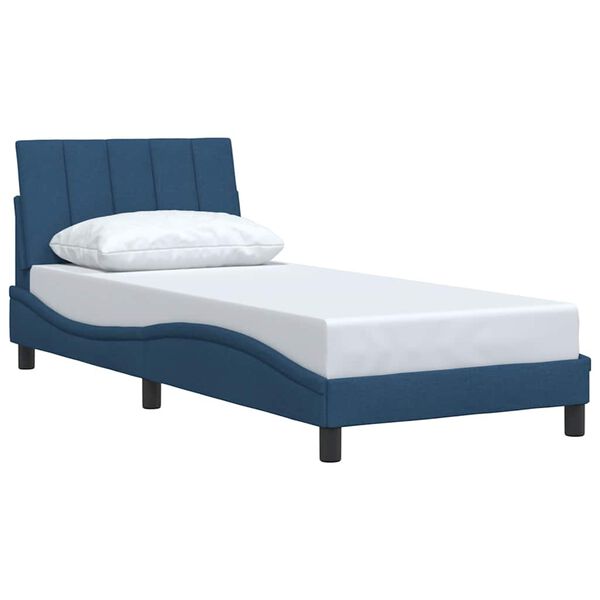 vidaXL Bed Frame without Mattress "Hanko" Blue 80x200 cm Fabric