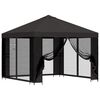 vidaXL Tr&auml;dg&aring;rdsgazebo med sidov&auml;ggar 3 x 3 m Antracit