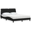 vidaXL Bed with Mattress Black 140x200 cm Fabric