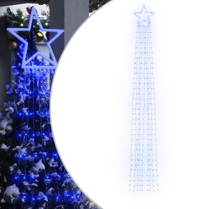 vidaXL Julgransbelysning 320 LED bl&aring; 375 cm